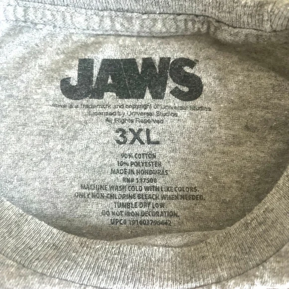 3XL Gray Jaws Bruce and Christine T-shirt - Picture 3 of 3